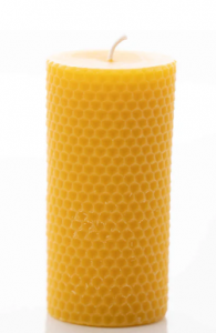 100% beeswax honeycomb pillar candle